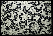 Border, Needle lace, Italian, Venice