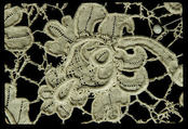 Border (one of a pair), Needle lace, Italian