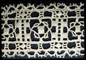 Fragment, Needle lace, punto avorio, bobbin lace, Italian