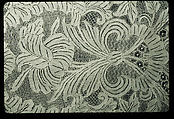 Pair of lappets, Needle lace, Italian, Venice or Flemish, Brussels