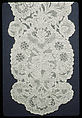 Pair of lappets, Needle lace, Italian, Venice or Flemish, Brussels
