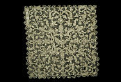 Square (one of four), Needle lace, Italian, Venice