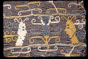 Fragment, Embroidered net, buratto, punto à rammendo, punto scrito, silk, Italian, Sicily