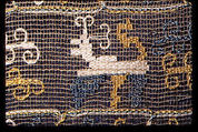 Fragment, Embroidered net, buratto, punto à rammendo, punto scrito, silk, Italian, Sicily