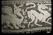 Border, Embroidered net, Italian, Sicily
