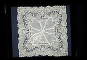 Handkerchief, Needle lace, Brussels needle lace, Point de Gaze, Belgian, Brussels