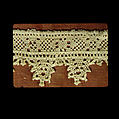 Strip, Needle lace, punto di Ragusa, linen, Italian