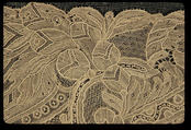 Lappet, Needle lace, Flemish, Brussels