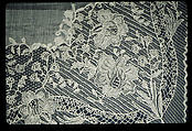 Handkerchief, Linen, needle lace, Belgian