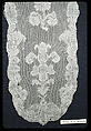 Two joined lappets, Linen, bobbin lace, Franco-Flemish