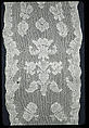 Two joined lappets, Linen, bobbin lace, Franco-Flemish