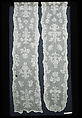 Two joined lappets, Linen, bobbin lace, Franco-Flemish