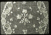 Cap crown, Needle lace, point d'Argentan, linen, French