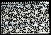 Edging, Linen, needle lace, Point plat, Italian or French