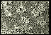 Edging, Needle lace, point d’Alençon, linen, French or Italian, Venice (Burano)