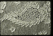 Edging, Needle lace, point d’Alençon, linen, French or Italian, Venice (Burano)