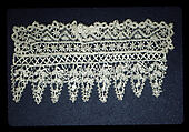Collar and cuffs, Bobbin lace, British, Bedfordshire