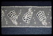 Insertion, Bobbin lace, British, Exmouth, Devonshire