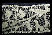 Border, Bobbin lace, Italian, Genoa