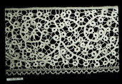 Fragment, Bobbin lace, Italian, Venice