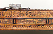 Wire Drawing Bench of the Saxon Electors, Leonhard Danner (German, 1507–1585), Wood: ebony, olive, padouk, alder, walnut, burr alder, burr yew, hornbeam, oak, barberry, maple, beech, holly, larch, fruitwood, coconut, ash, palm, burr elm, plum, pear, burr walnut, limewood, greenwood;  niello on metal alloy., German, Nuremberg