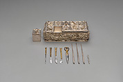 Writing Box, Wenzel Jamnitzer (German, Vienna 1507/8–1585 Nuremberg), Silver (gilded), lead, German, Nuremberg