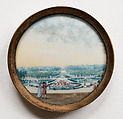 Set of Eighteen Buttons with Views of the Palace and Gardens of Versailles, Gouache on ivory; glass, French