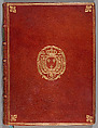 Constitutions des Treize Etats-Unis de l’Amérique (Constitutions of the Thirteen United States of America), Printed in Paris by Philippe Denis Pierres ; available at Pierres and, Red and green gold-tooled morocco leather, gilt, blue paper endleaves
