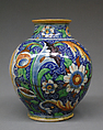 Globular vase, Style of Domenico Veneziano (Italian, active by 1438–died 1461 Florence), Maiolica (tin-glazed earthenware), Italian, Venice