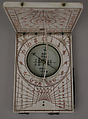 Portable diptych sundial, Hans Tröschel the Elder (German, 1549–1612), Ivory, brass, German, Nuremberg