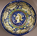 Bowl with Allegory of Peace, Maiolica (tin-glazed earthenware), Italian, Venice or Duchy of Urbino (possibly Pesaro)
