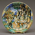 Plate, Maiolica (tin-glazed earthenware), Italian, Urbino