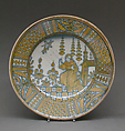 Plateau, Maiolica (tin-glazed earthenware), lustered, Italian, Deruta