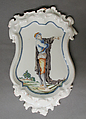 Plaque (one of a pair), Alcora Manufactory (Spanish, 1727–1895), White enameled earthenware, Spanish, Alcora
