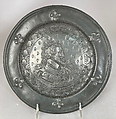 Plate with relief portrait of Henry IV of France, Pewter, possibly French