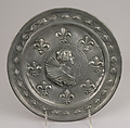 Plate, Pewter, French