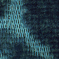 Piece, Cut voided velvet on satin foundation weave (warp: silk dyed in dark blue, reeled, no twist/S plied, 9 per cm; warp pile: silk dyed in dark blue, reeled, no twist/no ply; weft: silk dyed in dark blue, reeled, no twist/no ply, 25-29 per cm), Italian