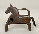 Padlock in the form of a horse, Iron, brass, Russian