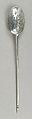 Strainer spoon, Silver, British