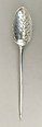 Strainer spoon, Silver, British