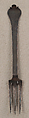 Fork, Lawrence Coles (active 1669–1714), Silver, British, London