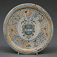 Tazza (Alzata), Glazed earthenware, probably Italian, Montelupo or possibly Spanish