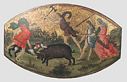 Hunt of the Calydonian Boar, Pinturicchio (Italian, Perugia 1454–1513 Siena), Fresco, transferred to canvas and attached to wood panels, Italian, Umbria