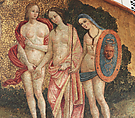 Judgment of Paris, Pinturicchio (Italian, Perugia 1454–1513 Siena), Fresco, transferred to canvas and attached to wood panels, Italian, Umbria