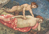 Jupiter and Antiope, Pinturicchio (Italian, Perugia 1454–1513 Siena), Fresco, transferred to canvas and attached to wood panels, Italian, Umbria