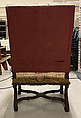 Armchair, Carved walnut; wool and silk tapestry covers, probably Beauvais (not original to the frame), French