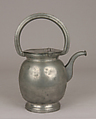 Milk or water pot (dourne), possibly Antoine Dumas (French, active 1808), Pewter, French, Nimes
