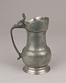 Pitcher (Pichet balustre avec gobelet en botte), Charles Vovelle (French, 1850–1921), Pewter, French, Chartes