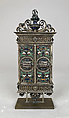 Triptych: Lamentation over the Dead Christ, St. Catherine, St. Barbara, Silver-gilt, enamel, verre églomisé, Italian, Lombardy