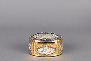 Snuffbox with six scenes of putti at play, Jean Georges (or George) (master 1752, died 1765), Gold, grisaille enamel, diamonds, French, Paris